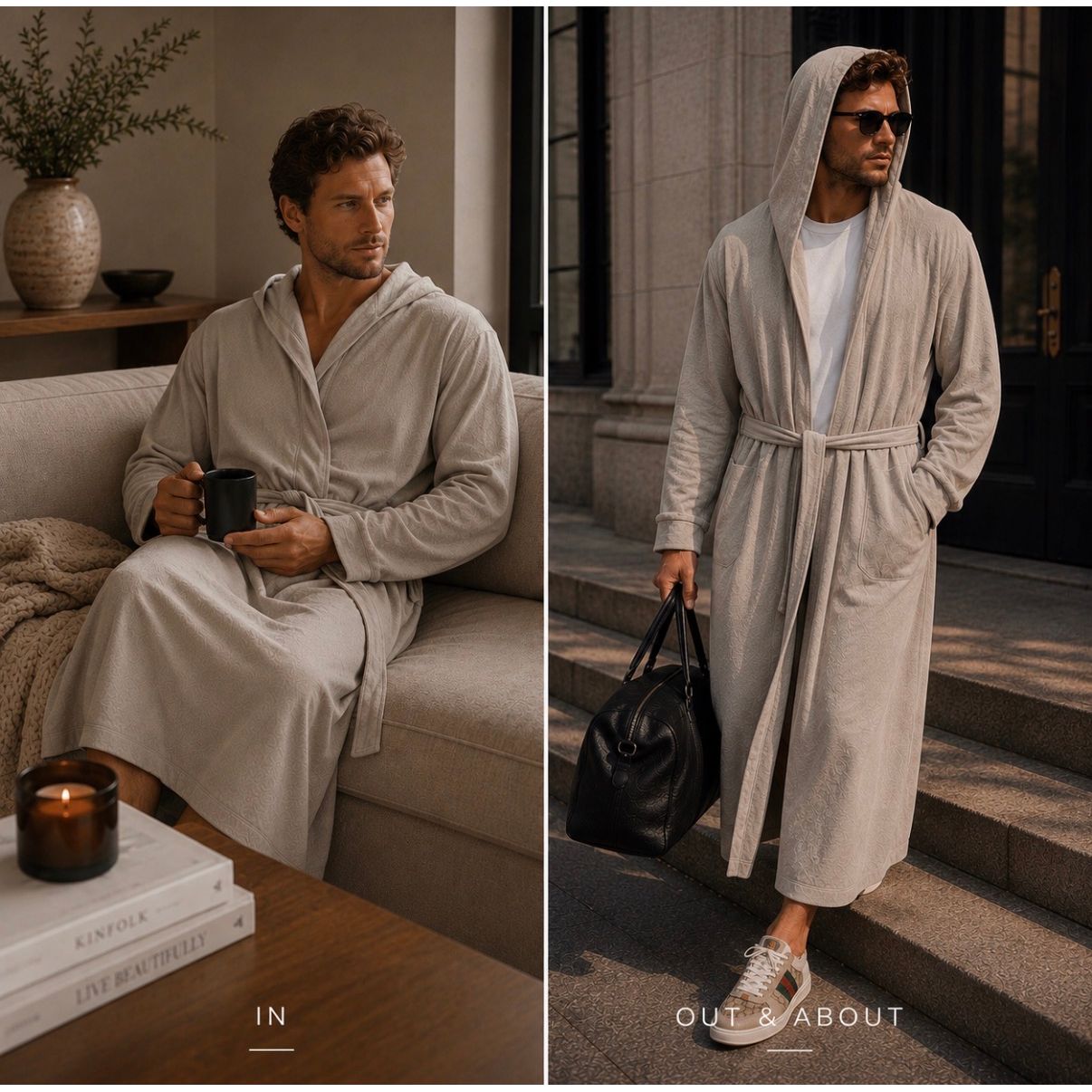Stone Unisex Bamboo Robe/Duster
