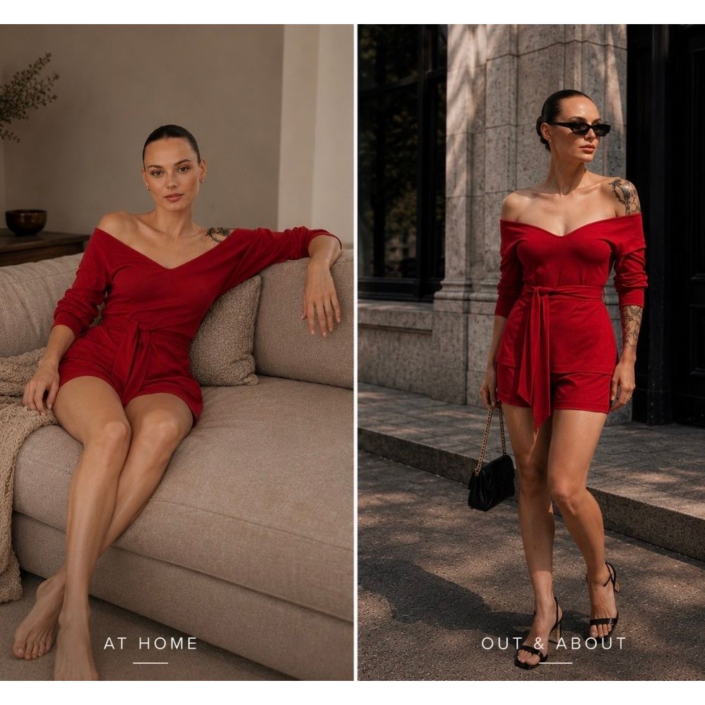 Reverse Lounge Shirt and Shorts Set